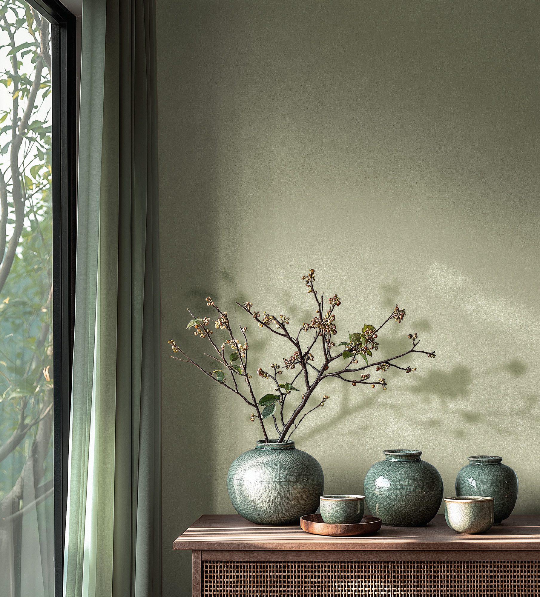 living walls Vliestapete Unitapete in Putz-Optik verschiedene Farben, strukturiert, matt, (1 St)