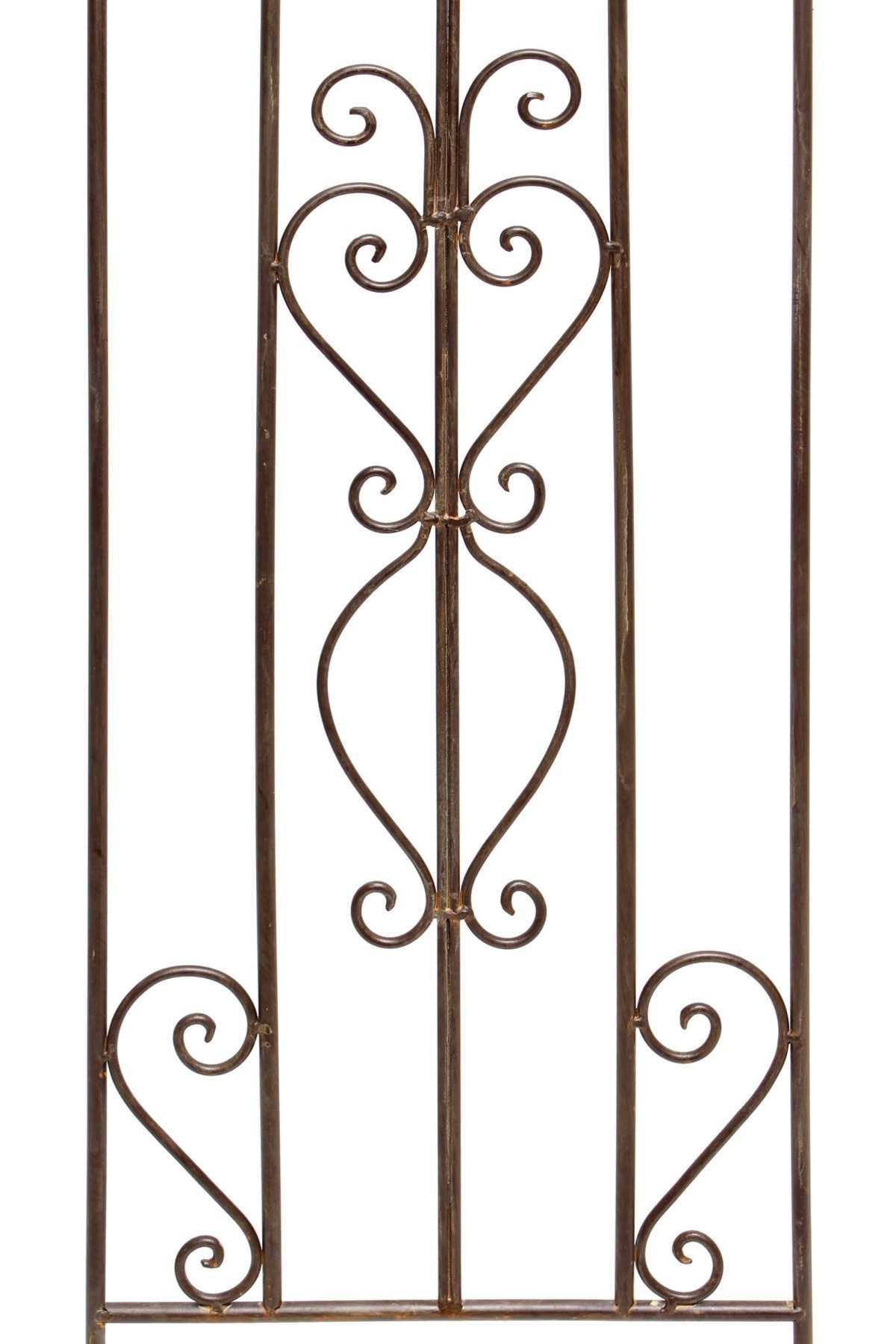 Dekoleidenschaft Rankgitter "Schwertlilie" in Rost Optik, Metall Rankhilfe 117 cm hoch, Ranksäule, Rankgerüst, Gartenstecker, Dekostecker, Kletterhilfe, Pflanzengitter