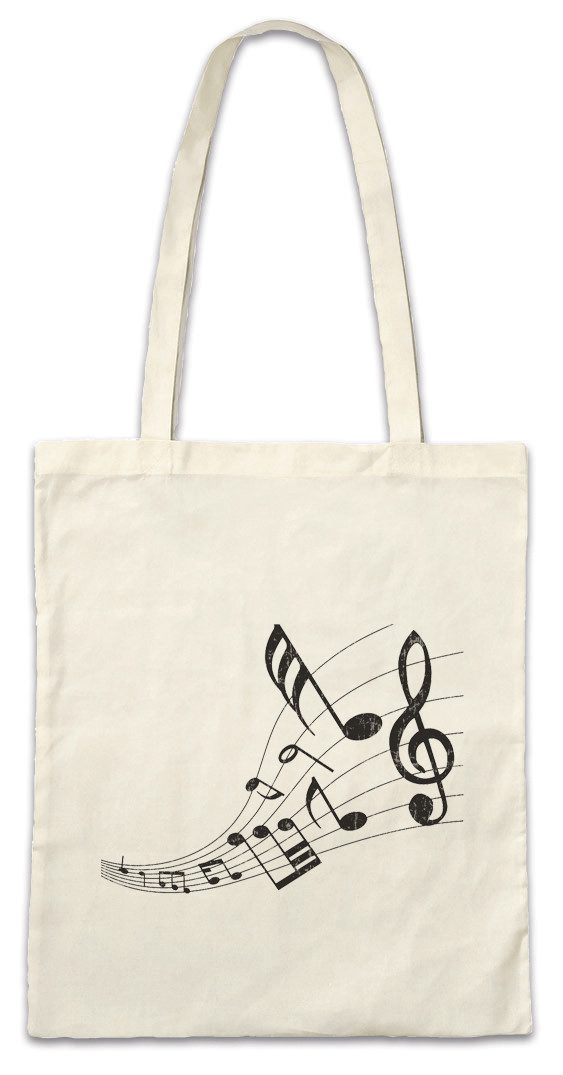 Urban Backwoods Beuteltasche Music Notes Stofftasche günstig online kaufen