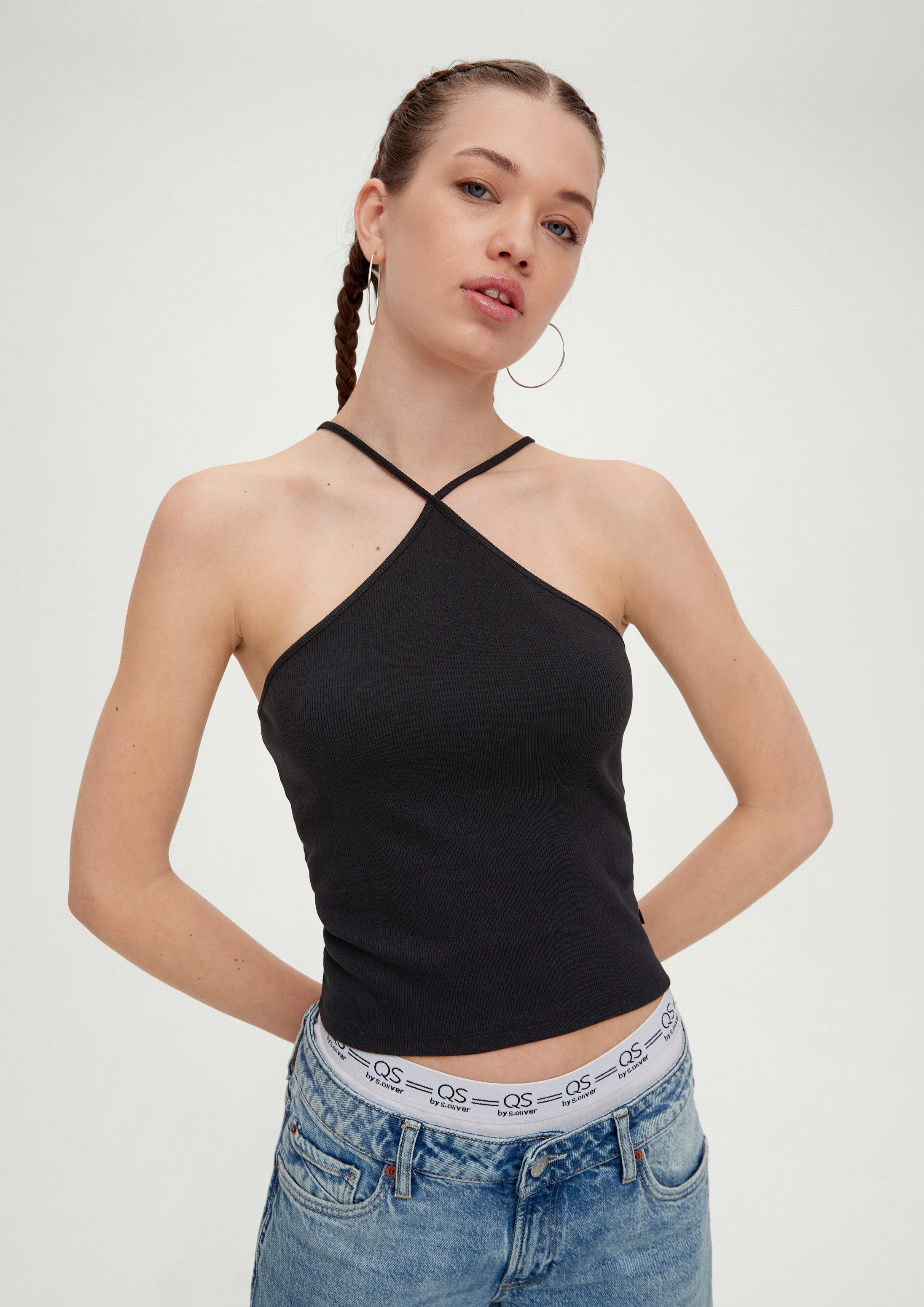 QS Muskelshirt T-Shirt Top aus Baumwollstretch