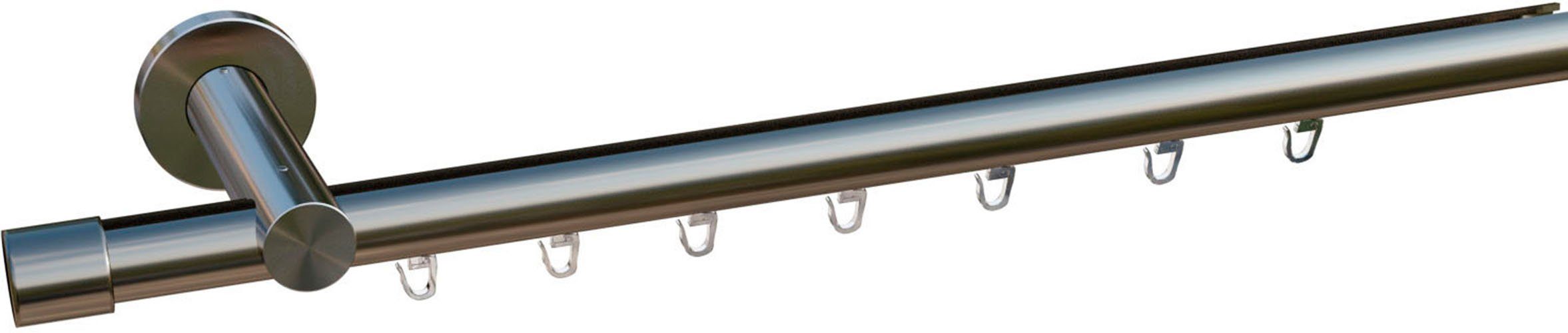 indeko Gardinenstange Consul, Ø 20 mm, 1-läufig, Wunschmaßlänge, mit Bohren, verschraubt, Aluminium, Innenlauf Komplett-Set inkl. Gleitern und Montagematerial