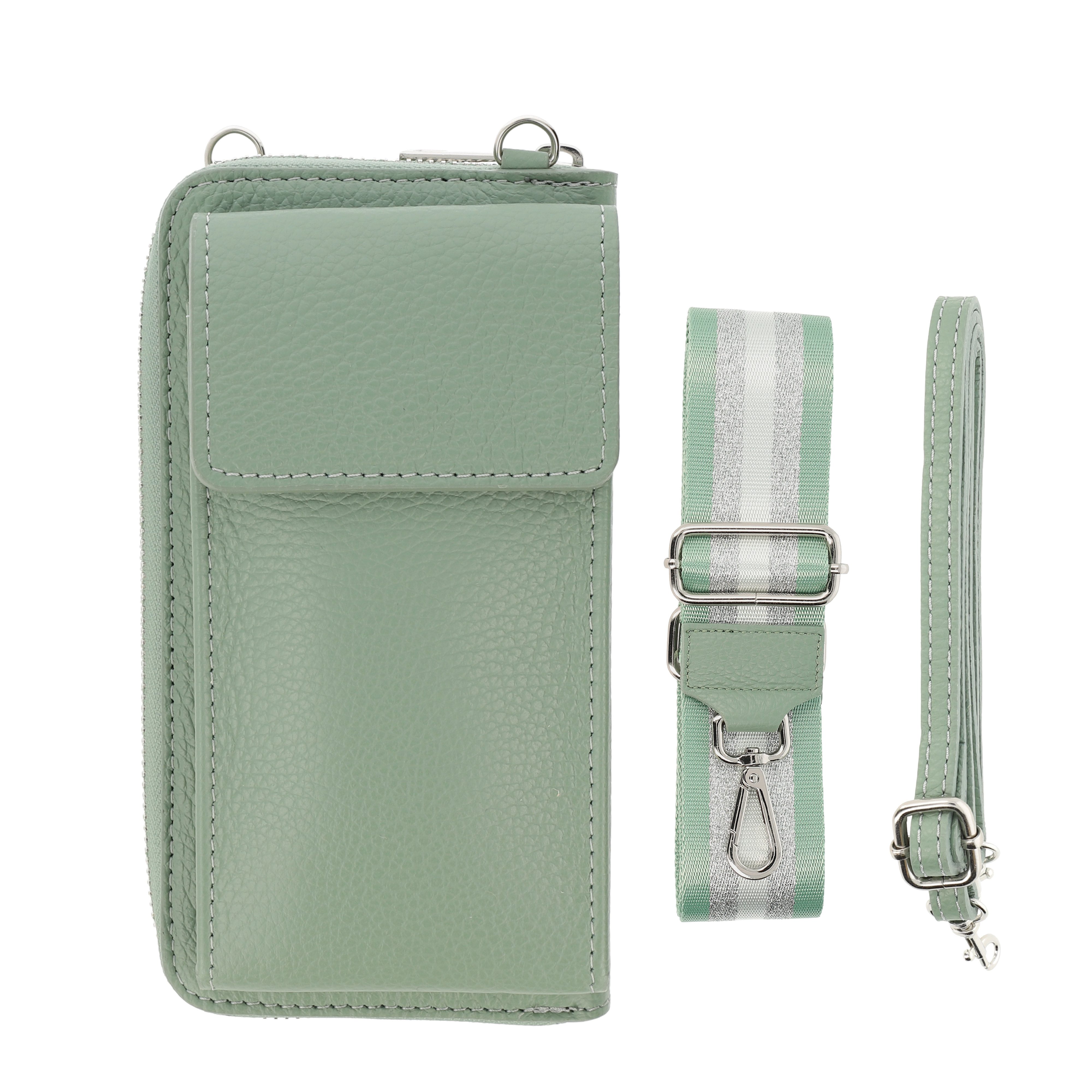 Botego Handytasche mit Geldbörse zum Umhängen, Handytasche Leder mit Portemonnaie