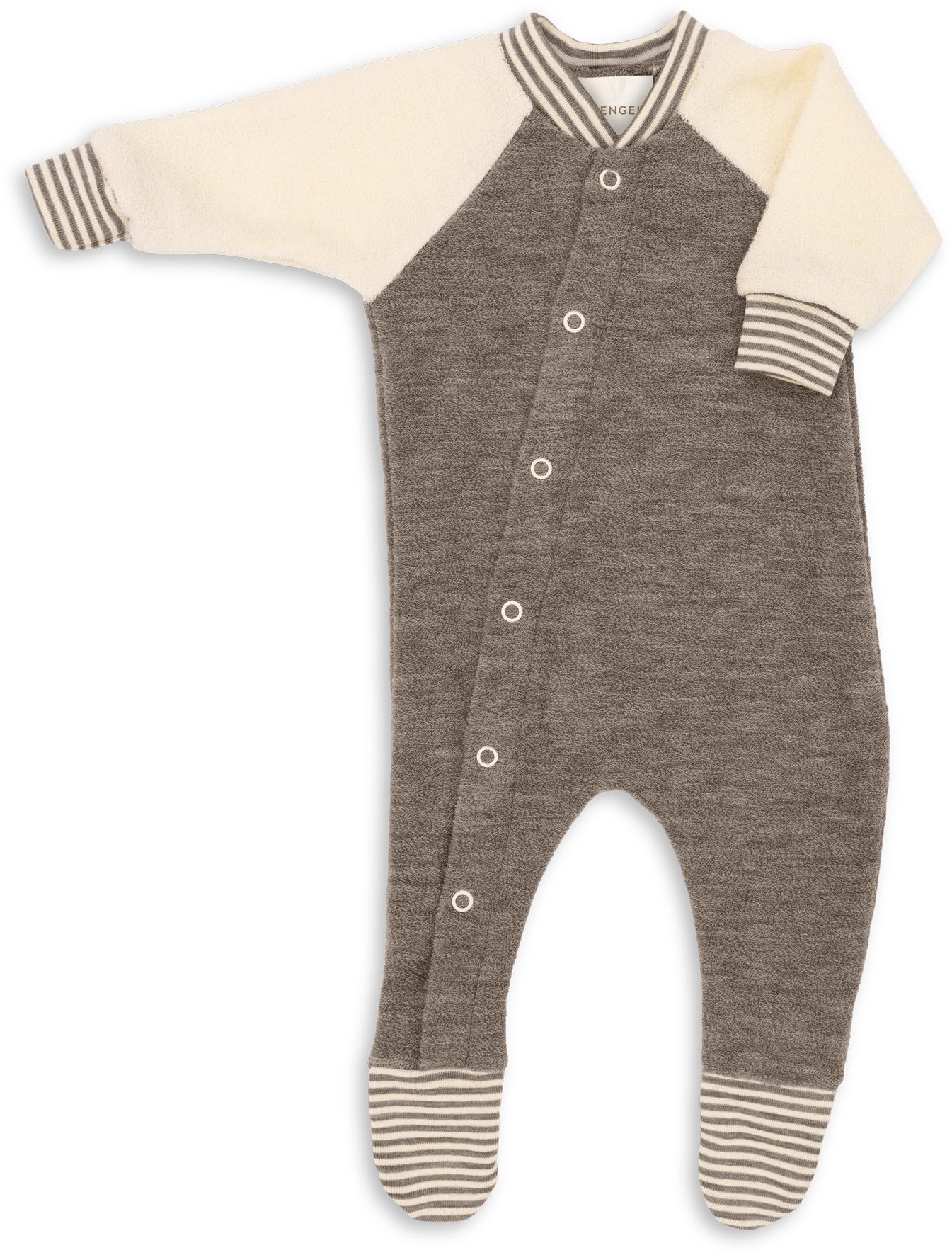 Engel Naturkleidung Schlafoverall Frühchen-Schlafoverall mit Fuß, Frottee