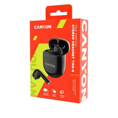 Canyon CANYON Bluetooth Headset TWS-6 Gaming Mode/BT 5.3 black retail Headset
