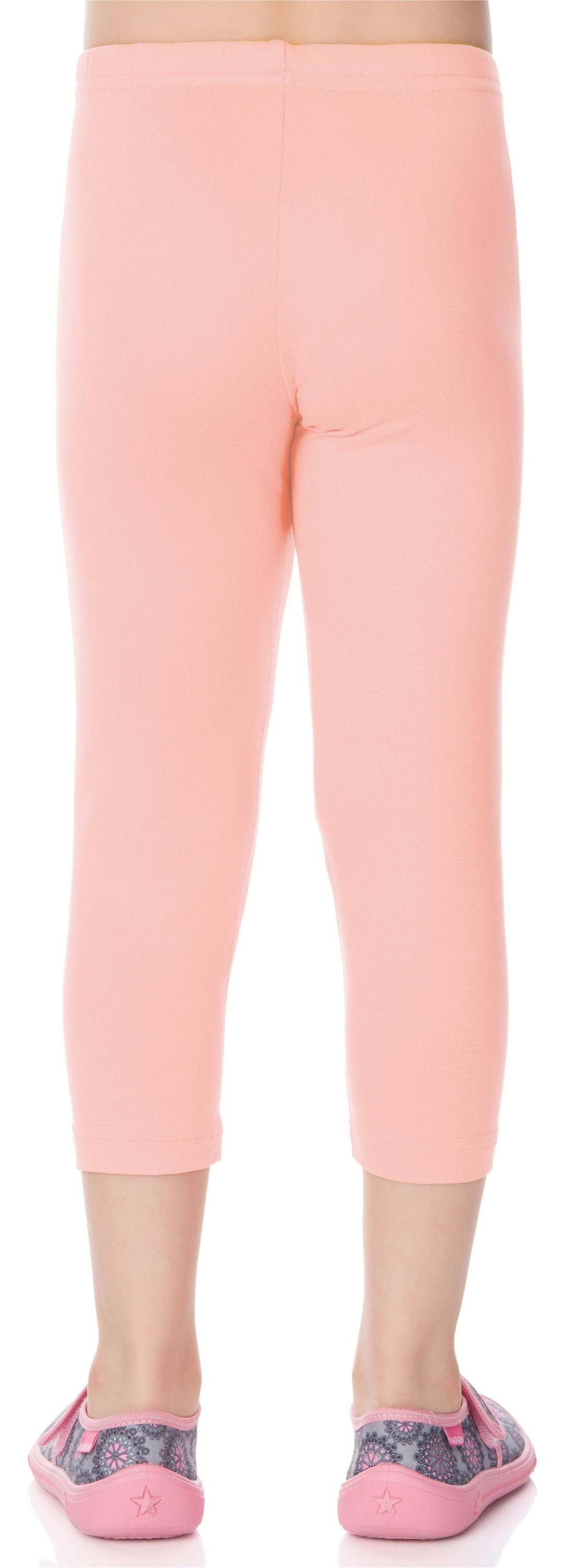 3/4 Bund Leggings (1-tlg) MS10-131 Style elastischer Puderrosa Merry Capri Mädchen Viskose aus Leggings