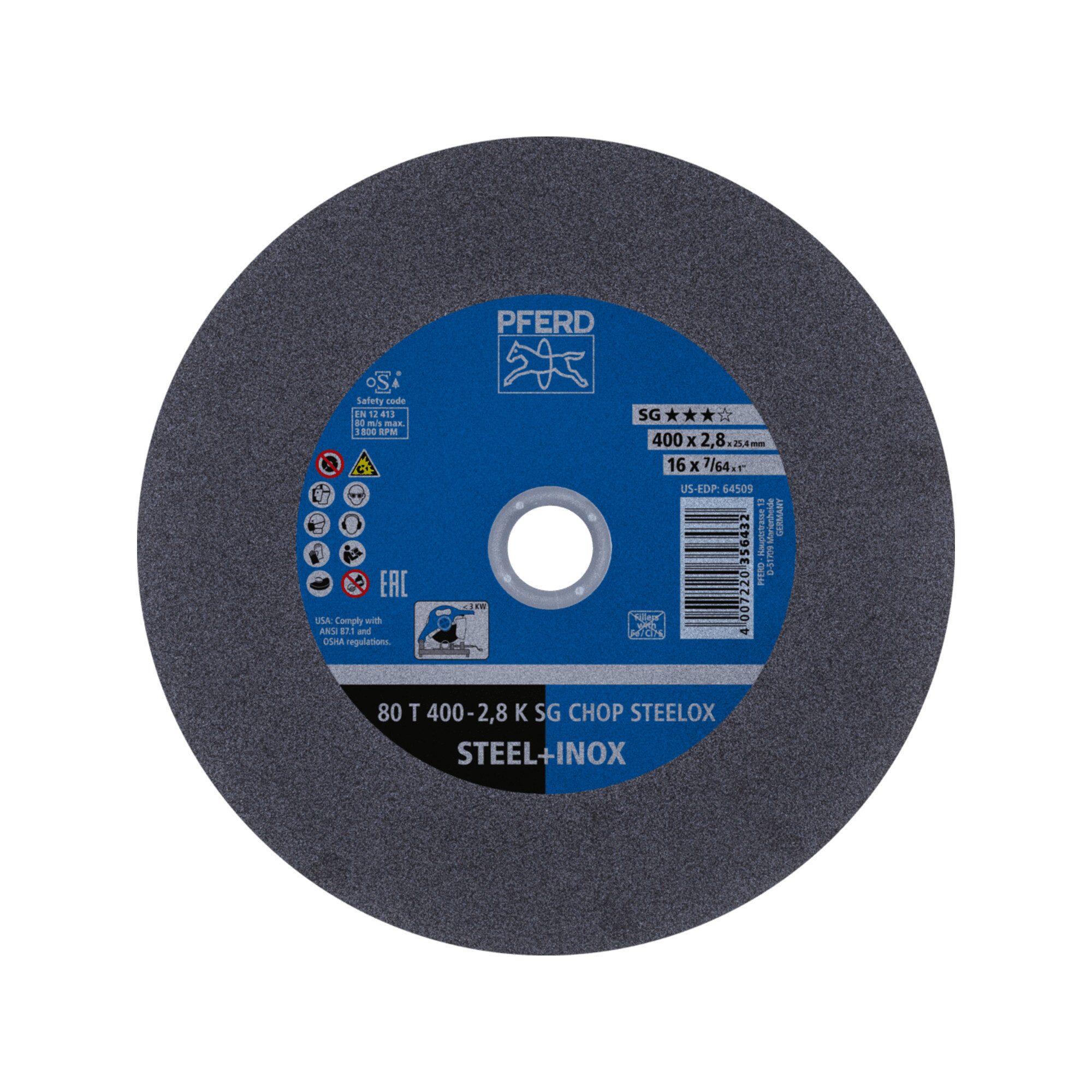 Pferd Trennscheibe PFERD TOOLS Trennscheibe Metallkreissäge T 400x2,8x25,4 mm Leistungs-L