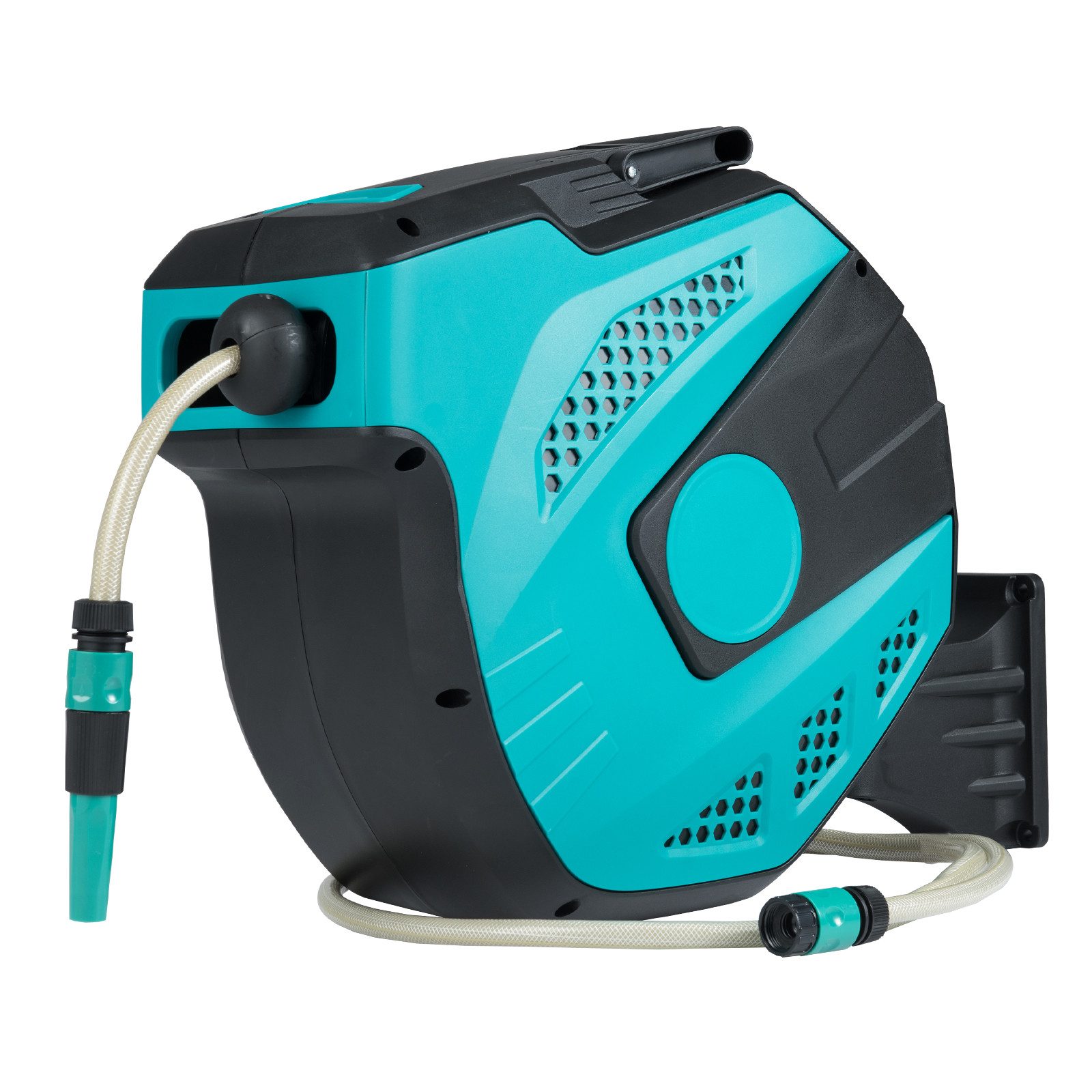 KOMFOTTEU Gartenschlauch, automatischer Schlauchaufroller für Wasserschläuche 20+2 m