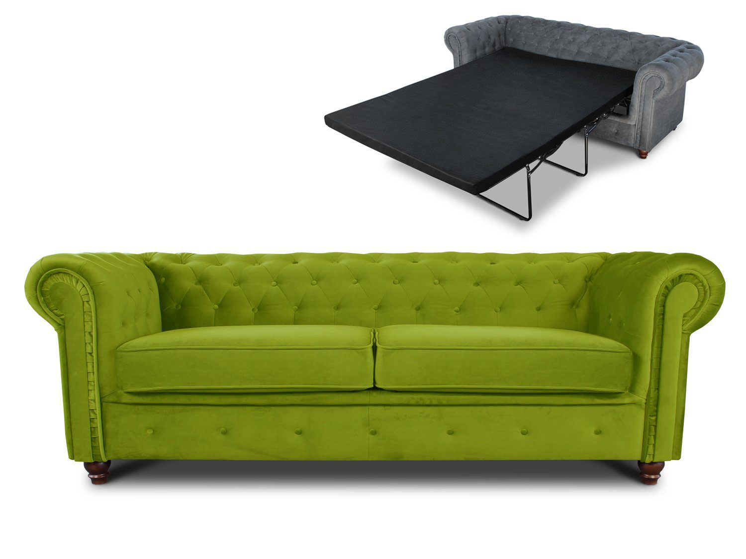 Sofnet Schlafsofa Asti 3 Bis, mit Schlaffunktion, Chesterfield Sofa 3-er, Sofagarnitur, Bettsofa