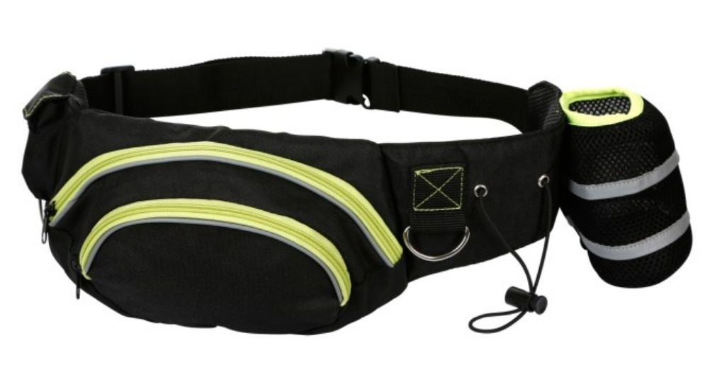 Kerbl Leckerlibeutel Trainings-Bauchgurt Active schwarz / neon grün 81197 (1-tlg)