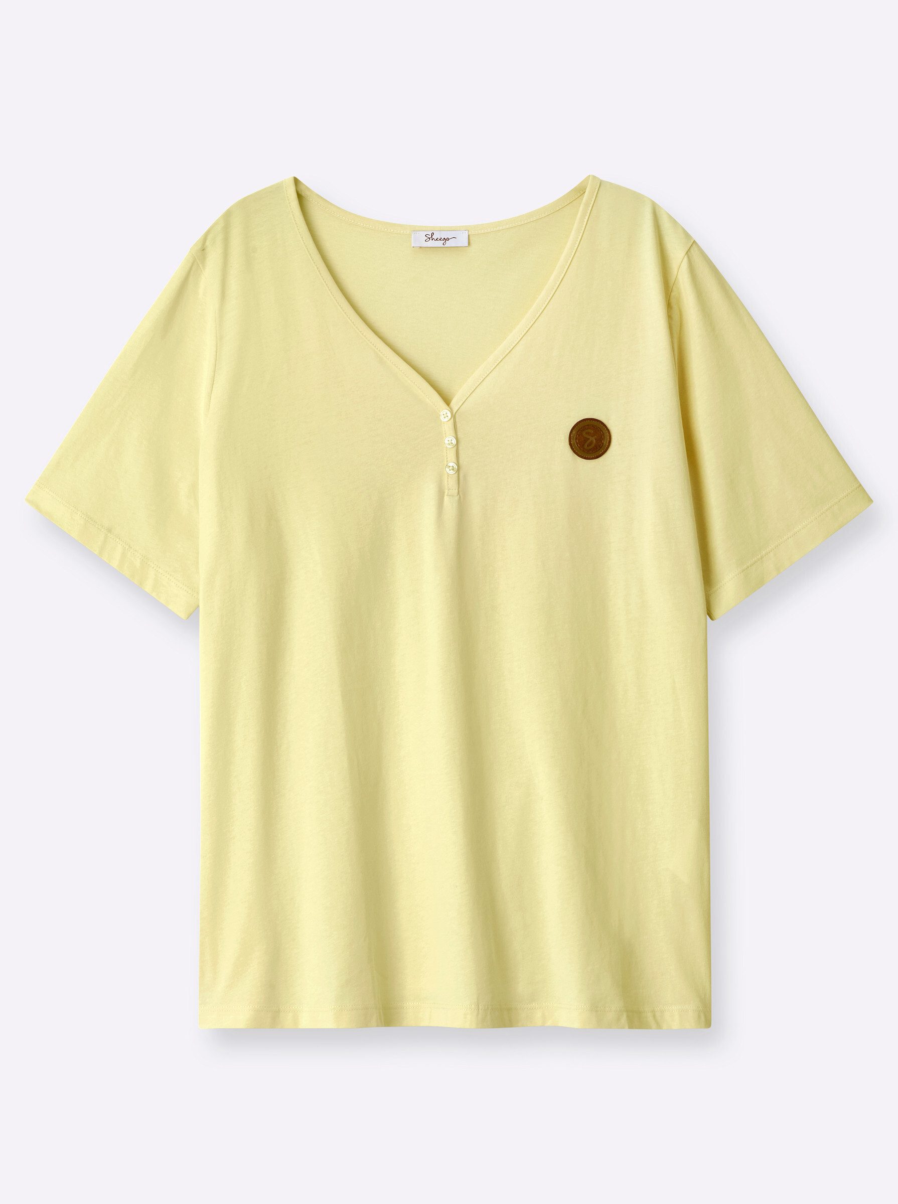 Sheego T-Shirt Kurzarm-Shirt Kurzarm – Bild 4 von 5
