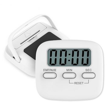DOPWii Zeitschaltuhr Elektronischer Timer mit großem LCD-Display, Küchentimer, , Digitaler Küchentimer Stoppuhr Timer,Batterien Inklusive