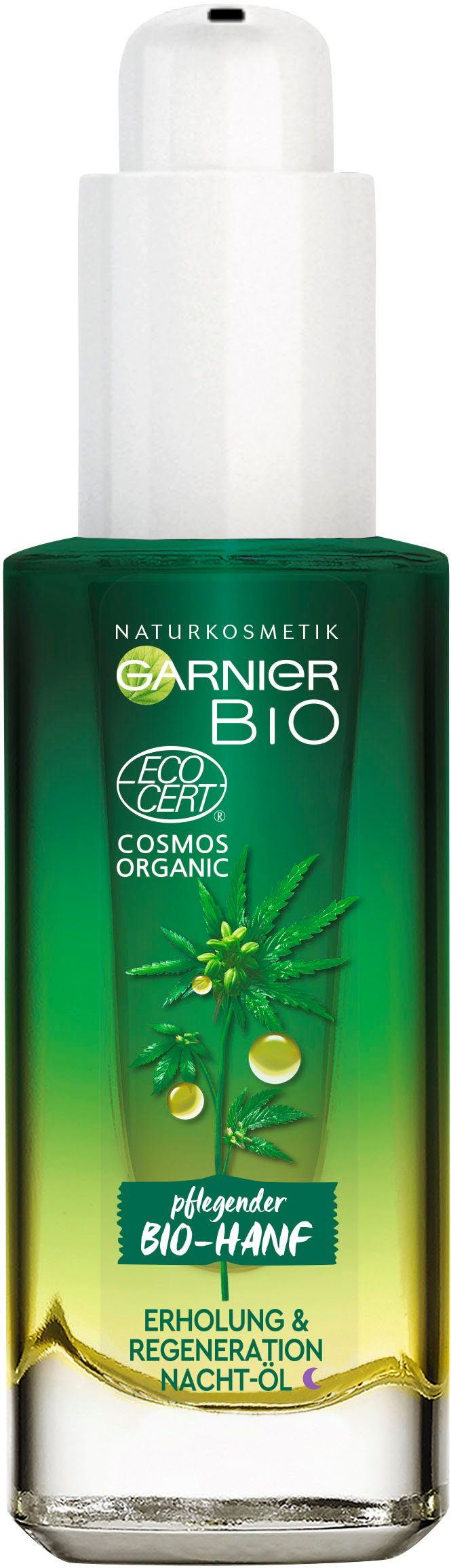 GARNIER Gesichtsöl Bio-Hanf Erholung & Regeneration Nacht-Öl, Naturkosmetik | Gesichtsöle
