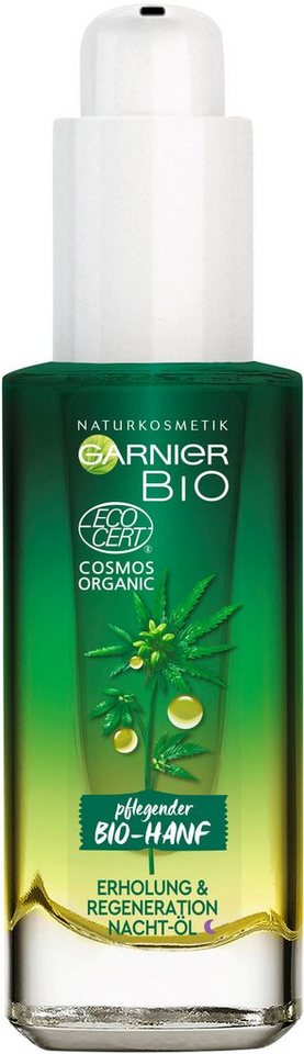 GARNIER Gesichtsöl Bio-Hanf Erholung & Regeneration Nacht-Öl, Naturkosmetik