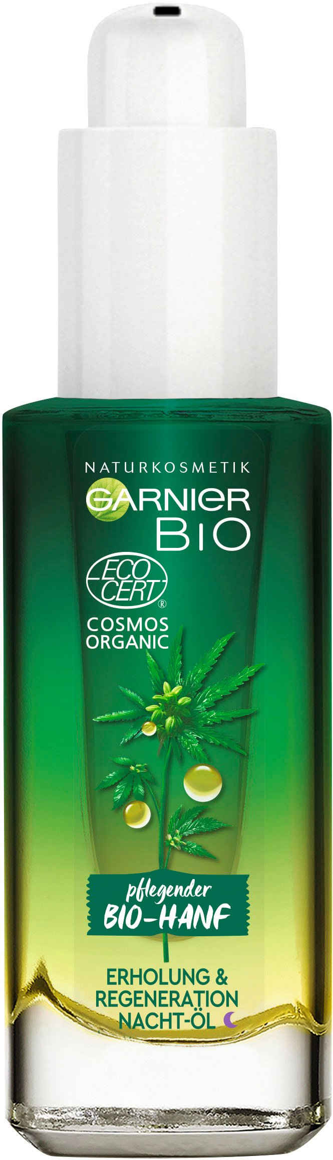 GARNIER Gesichtsöl Bio-Hanf Erholung & Regeneration Nacht-Öl, Naturkosmetik