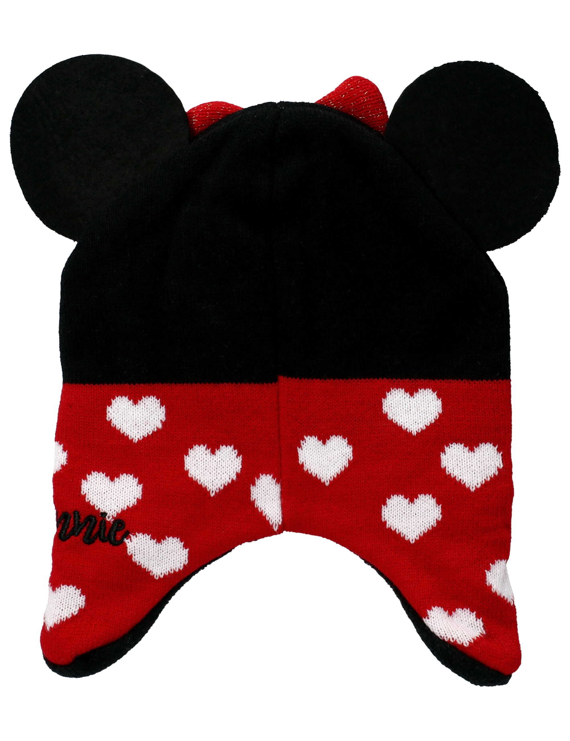 Disney (Mütze, 1-St., rot einzel) Mouse Mütze Minnie Erstlingsmütze Mütze