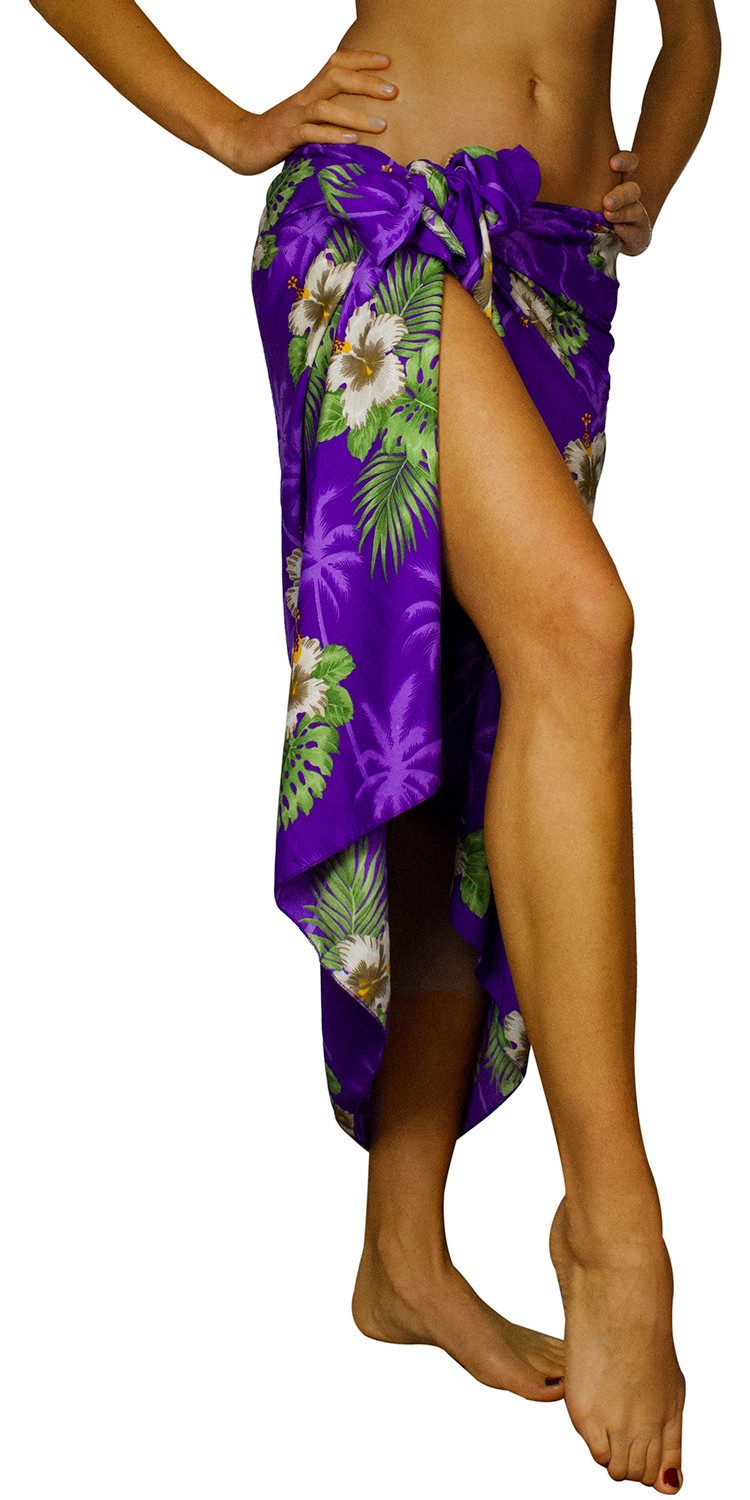 King Kameha Sarong Small Flower Funky Hawaii-Sarong Strand Pareo Cover-Up Damen Bikini, Pareo Cover-Up