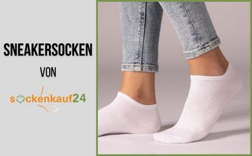 sockenkauf24 Sneakersocken »10, 20, 30 Paar Sneaker Socken Damen & Herren Schwarz Weiß Grau« (Schwarz, 10-Paar, 39-42) Baumwolle - 16900