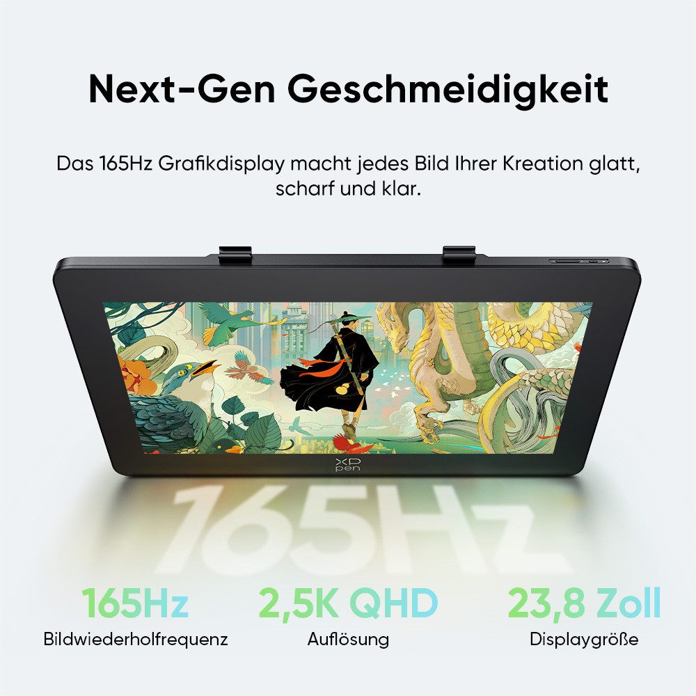 XP-PEN Artist Pro 24( Gen2) 165Hz Grafiktablett (23.8", Calman-verifiziert Delta E<1, zwei batterielose X3 Pro Stifte)
