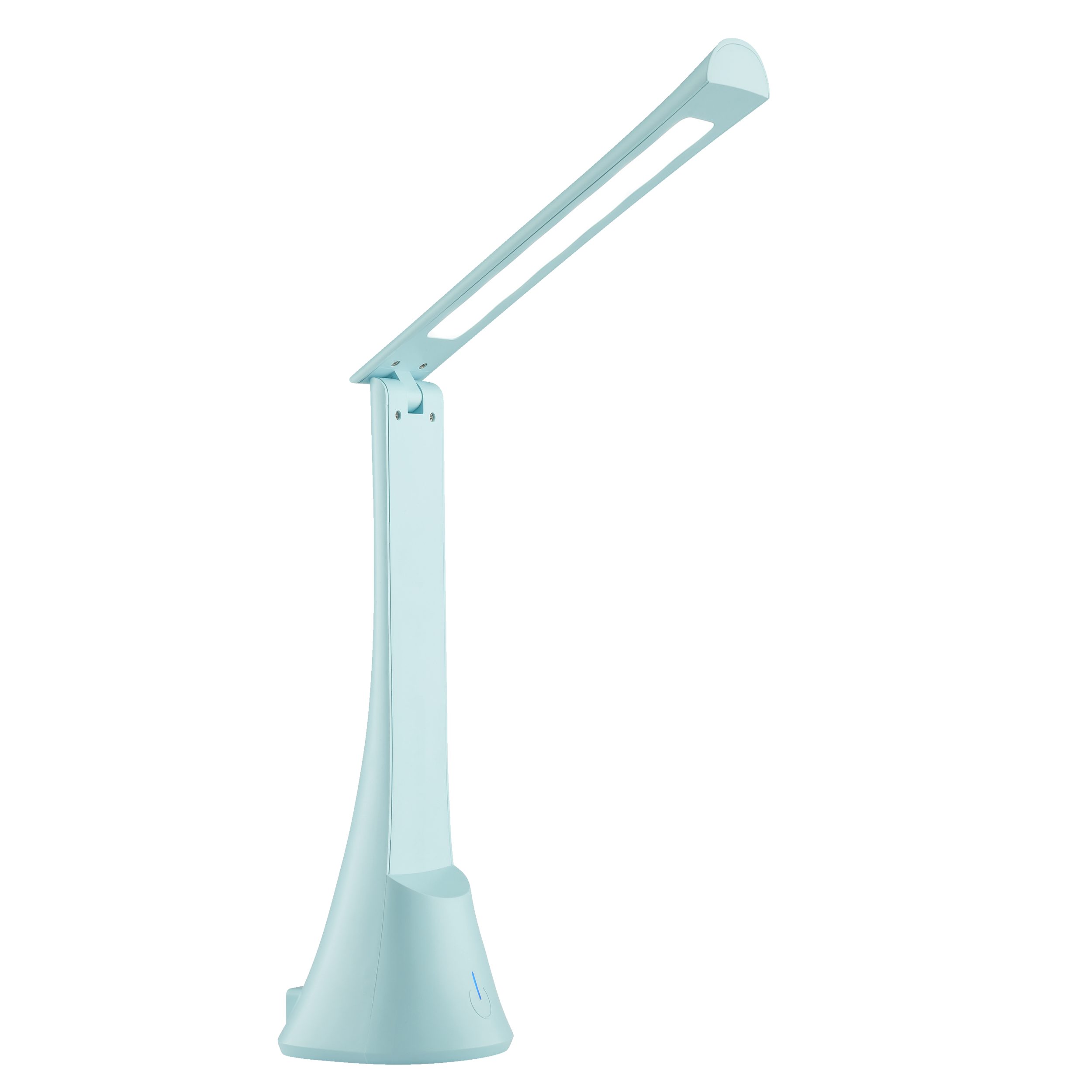 Lightbox Tischleuchte, LED fest integriert, Kaltweiß, LED Akku Tischlampe, 37 cm, 350 lm, 5500 K, Touchdimmer, USB, hellblau