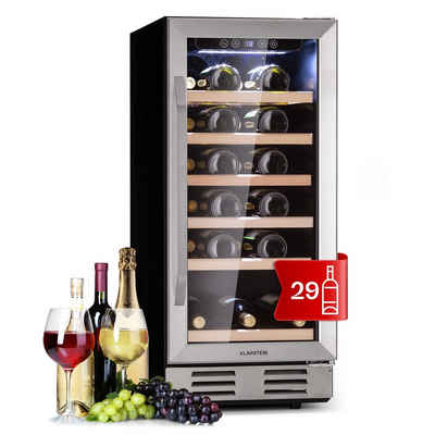 Klarstein Weinkühlschrank Vinovilla, für 31 Standardflaschen á 0,75l,Wein Flaschenkühlschrank Weintemperierschrank Weinschrank Kühlschrank