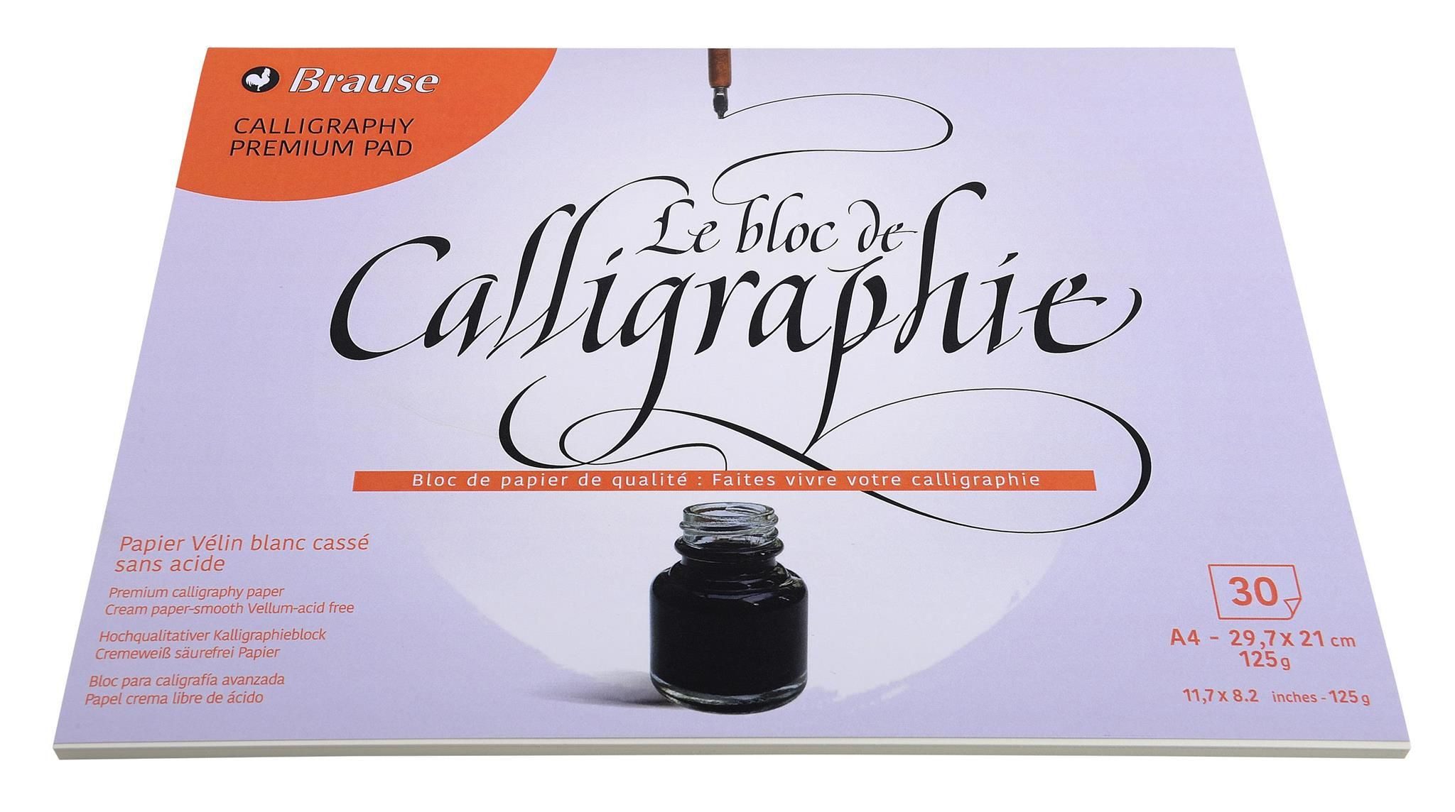EXACOMPTA Kalligraphie-Stift Brause Kalligraphie Block A4 125g 30Bl