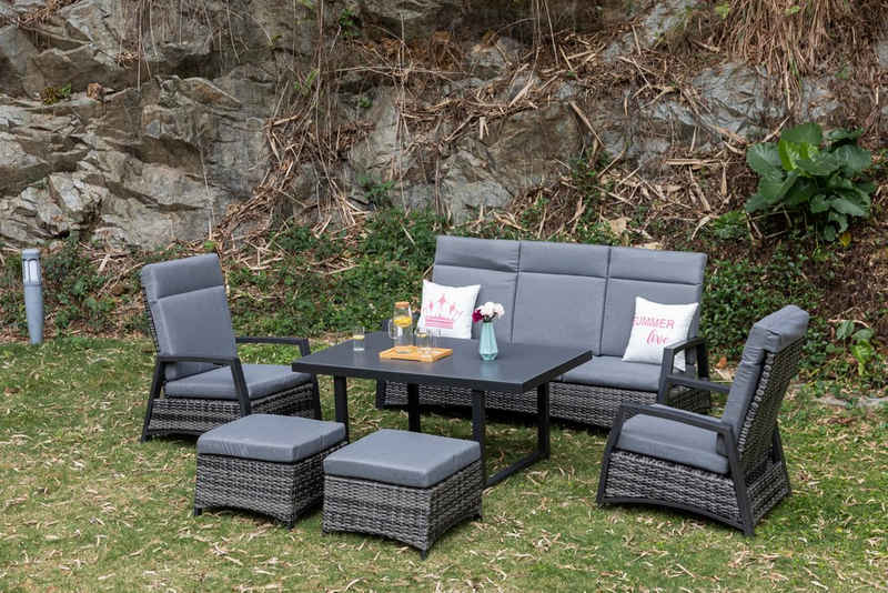 MANDALIKA Garden Loungeset Dining Lounge Set Ravello XL
