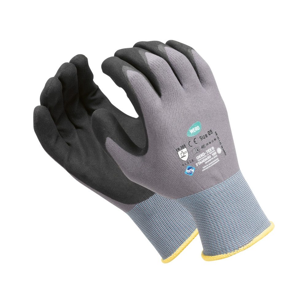 WERO Montage-Handschuhe Montagehandschuh WorkStar, 12 Paar (12-St)