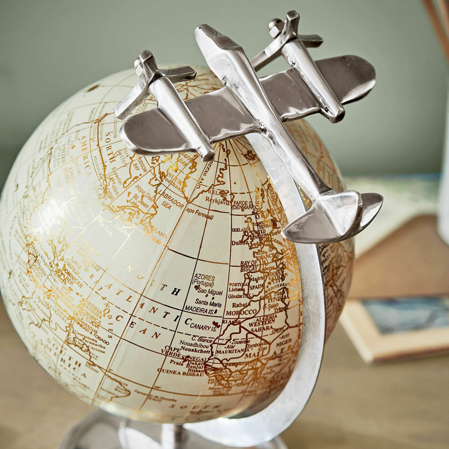 Mirabeau Dekoobjekt Deko-Globus Jollysail silber/gold – Bild 4 von 4