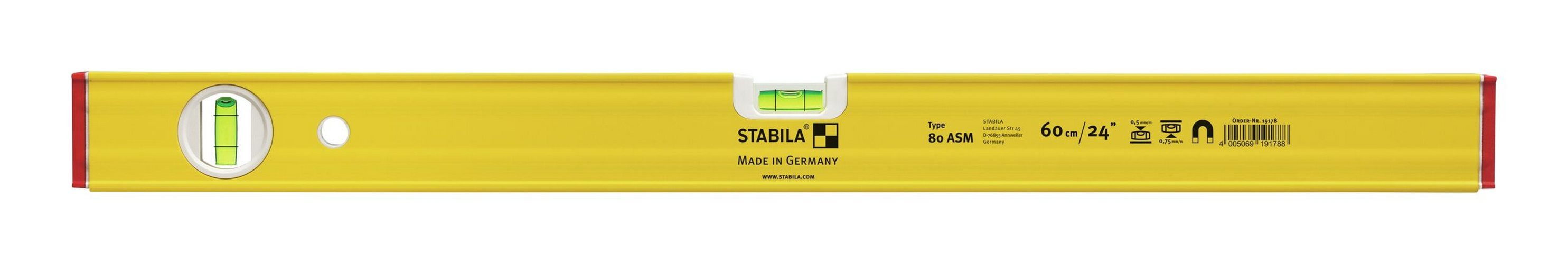 Stabila Wasserwaage, Magnet LM 80ASM pulverbeschichtet günstig online kaufen