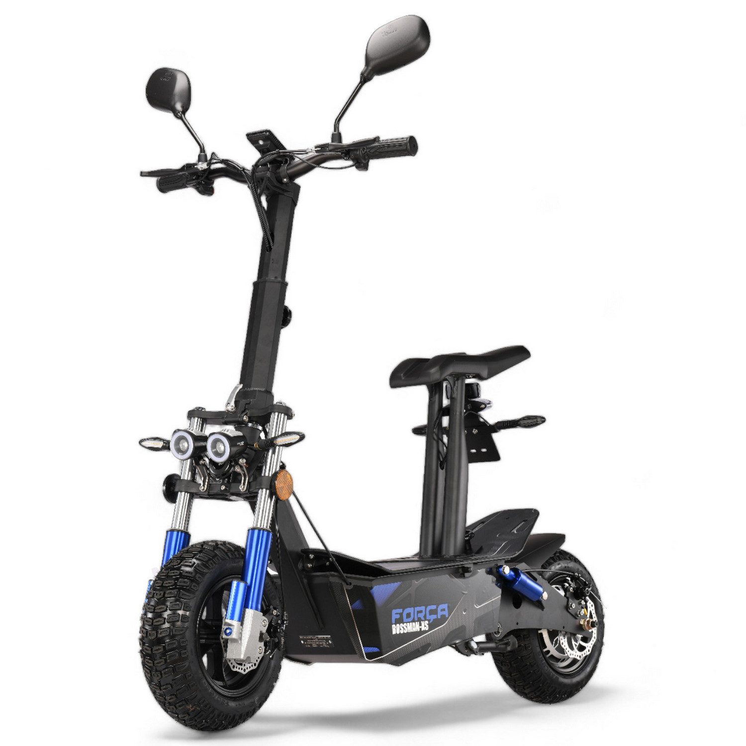 Forca E-Scooter Forca Bossman-XS 2.0 E-Scooter (45 km/h) – Straßenzugelassen, 45 km/h, mit Straßenzulassung