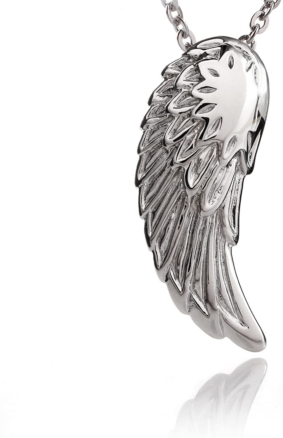 Karisma Kette mit Anhänger Edelstahl Anhänger Feder Engelsfügel Mit Edelstahl Kette HSP4290, - 55.0 Zentimeter