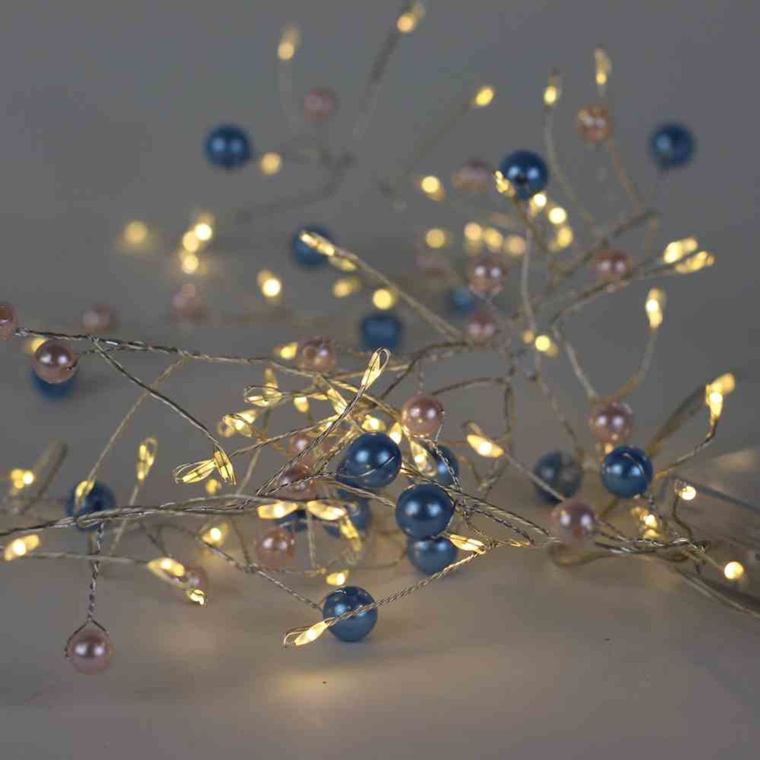 FHS Lichterkette Lichterkettenbüschel "Farbige Perlen" 100 LED LED
