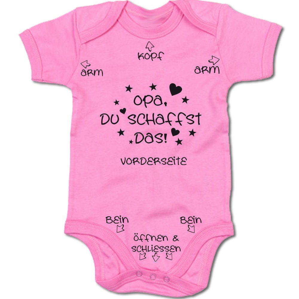 Ggraphics Kurzarmbody Baby Body Opa, Du schaffst das! mit Spruch