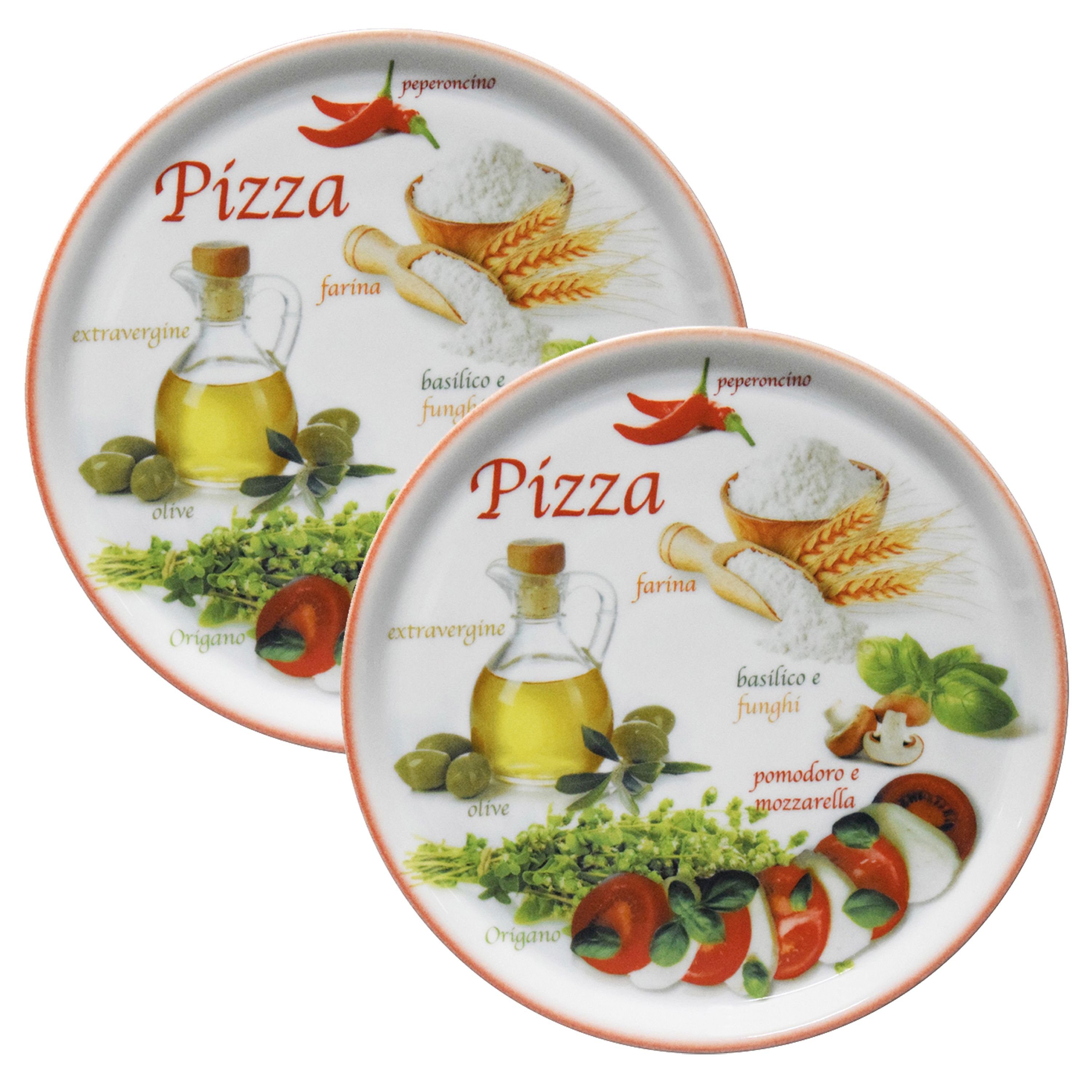 MamboCat 31cm Napoli 04019#ZP2 Pizzafoods - Pizzateller Pizzateller 2er Set rot