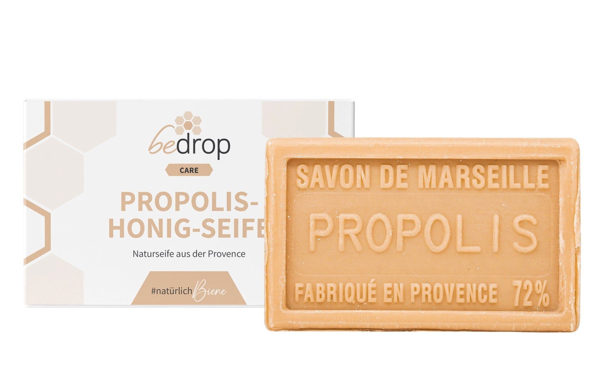 bedrop Handseife Propolis-Honig-Seife natürliche Handseife/Körperseife aus der Provence, für eine natürliche, feuchtigkeitsspendende Reinigung