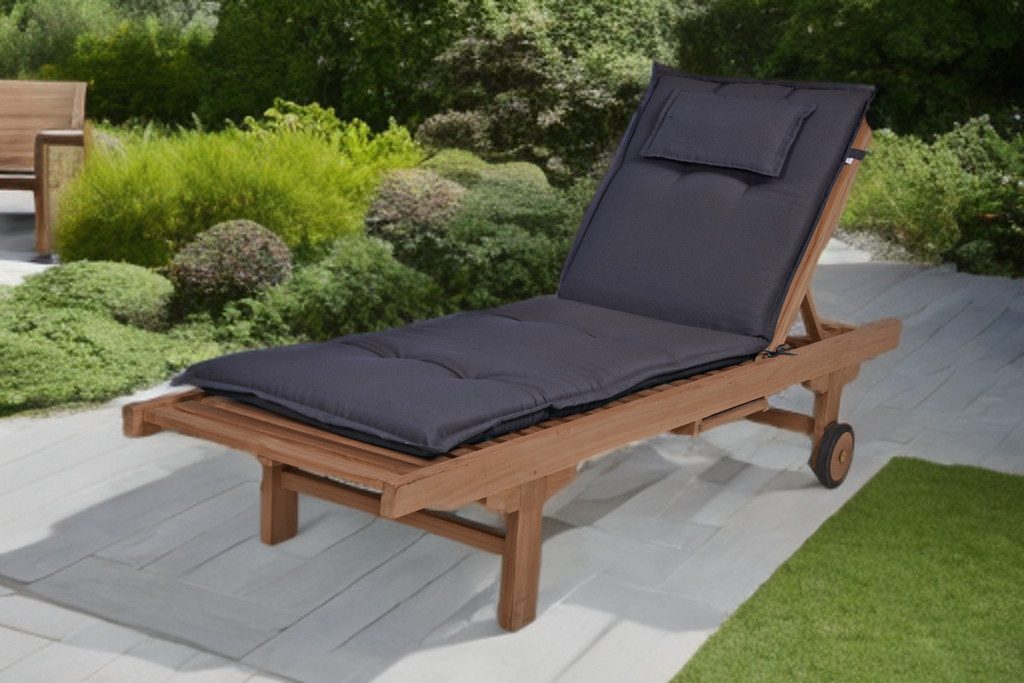 GartenHero Liegenauflage Klassische Liegenauflage in anthrazit mit 8 cm Polsterung, (1 St)
