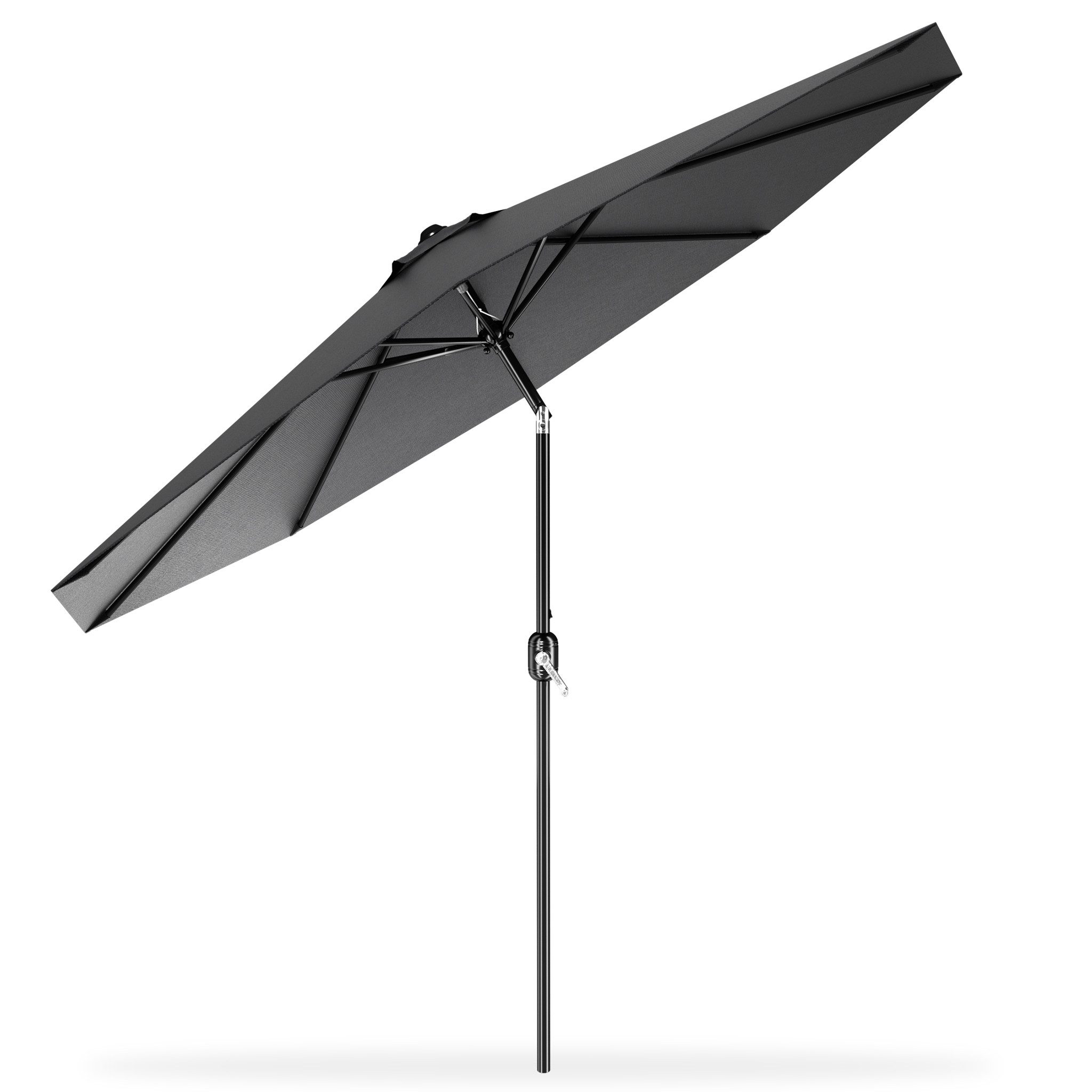 FIVMEN Sonnenschirm Sonnenschirm mit Griff, drehbar, geeignet für Gärten und Balkone, Beige/Dunkelgrau