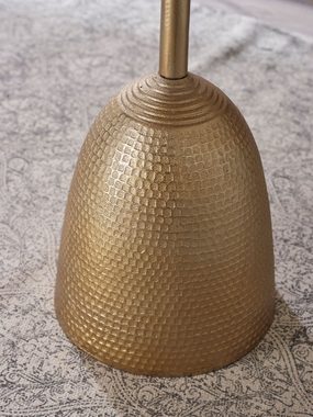 KADIMA DESIGN Beistelltisch Handgefertigter Sofatisch aus Gold-Aluminium – 33x33x53 cm