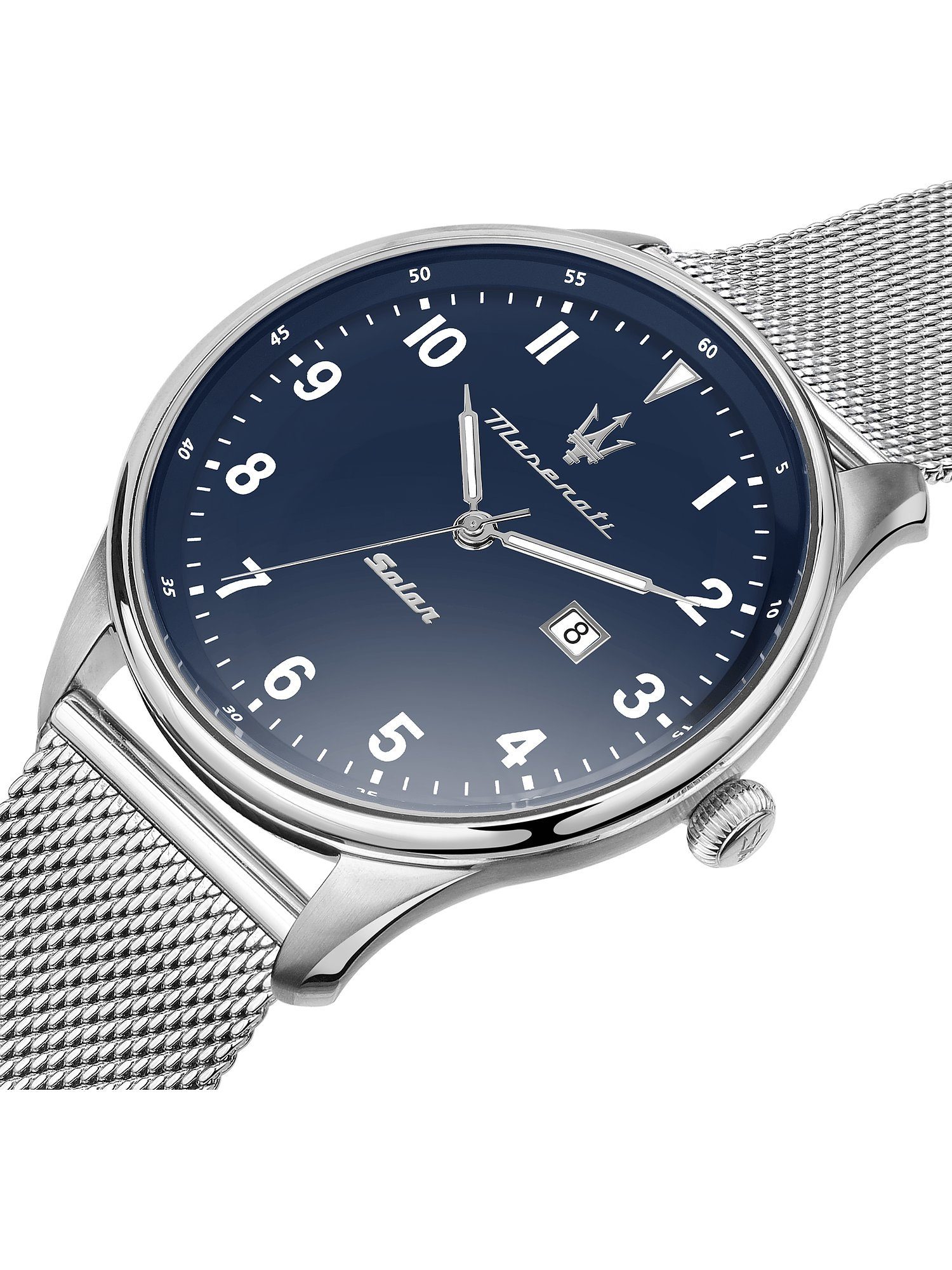 MASERATI Quarzuhr Maserati Herren-Uhren Analog Solar, Klassikuhr