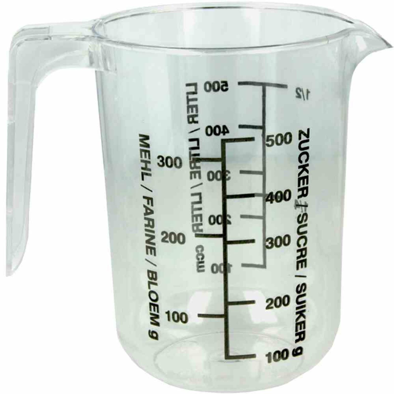 Metaltex Messbecher Messbecher transparent 0,5 l, Kunststoff