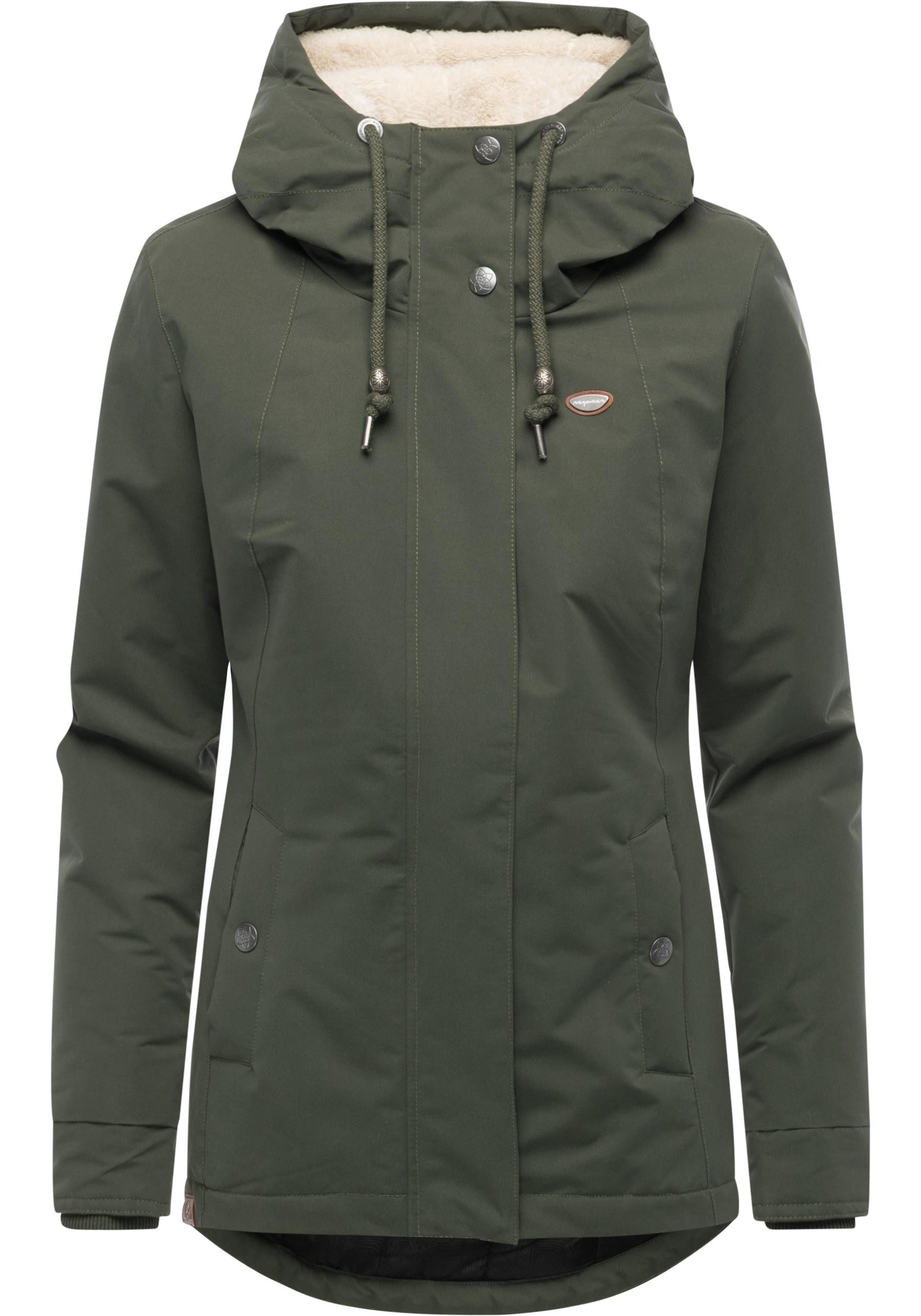 Ragwear Kurzmantel Alvena YOUMODO Wasserdichter Damen Mantel mit verstellbarer Kapuze