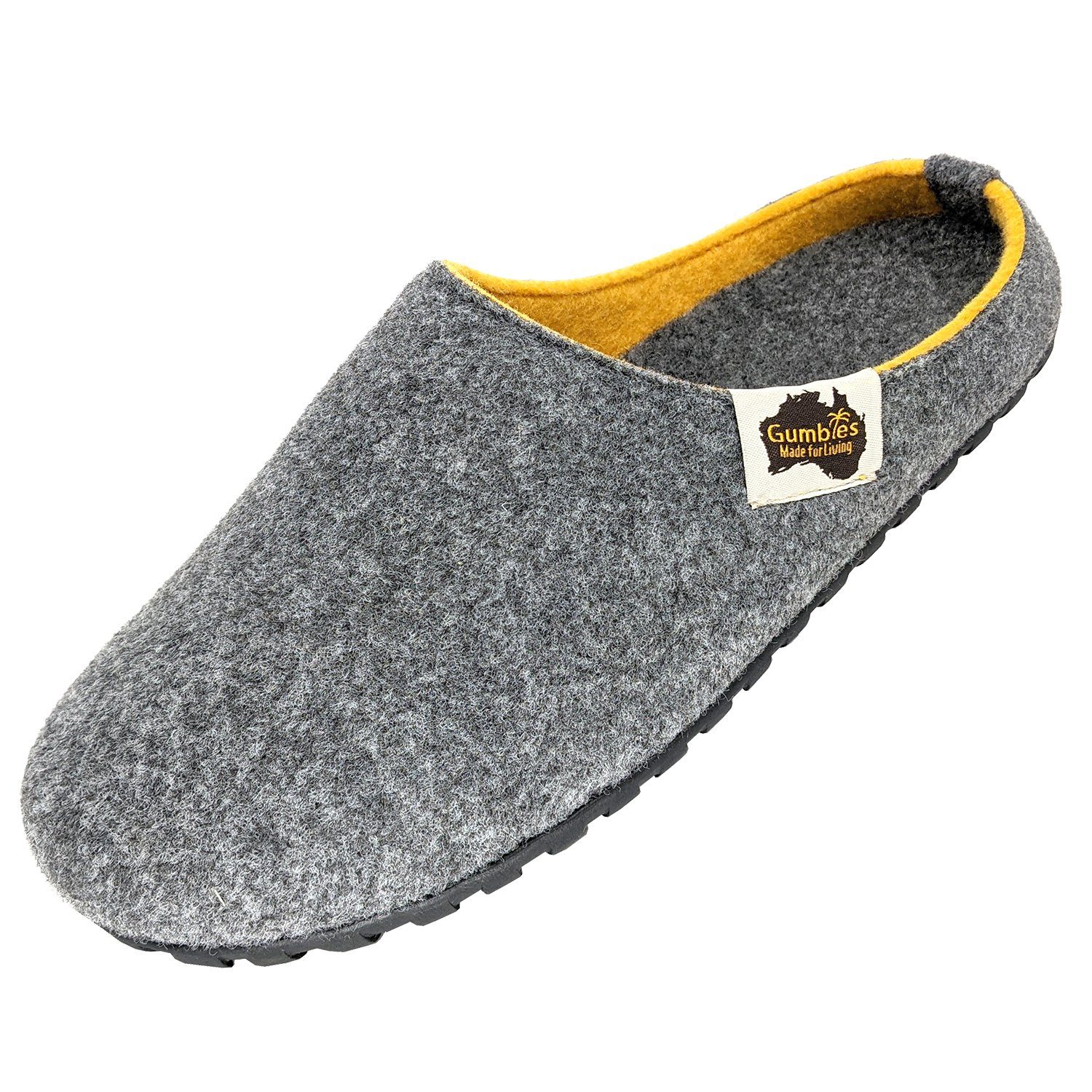 recycelten Slipper aus Designs« farbenfrohen »in Grey-Curry Outback Hausschuh Materialien Gumbies in