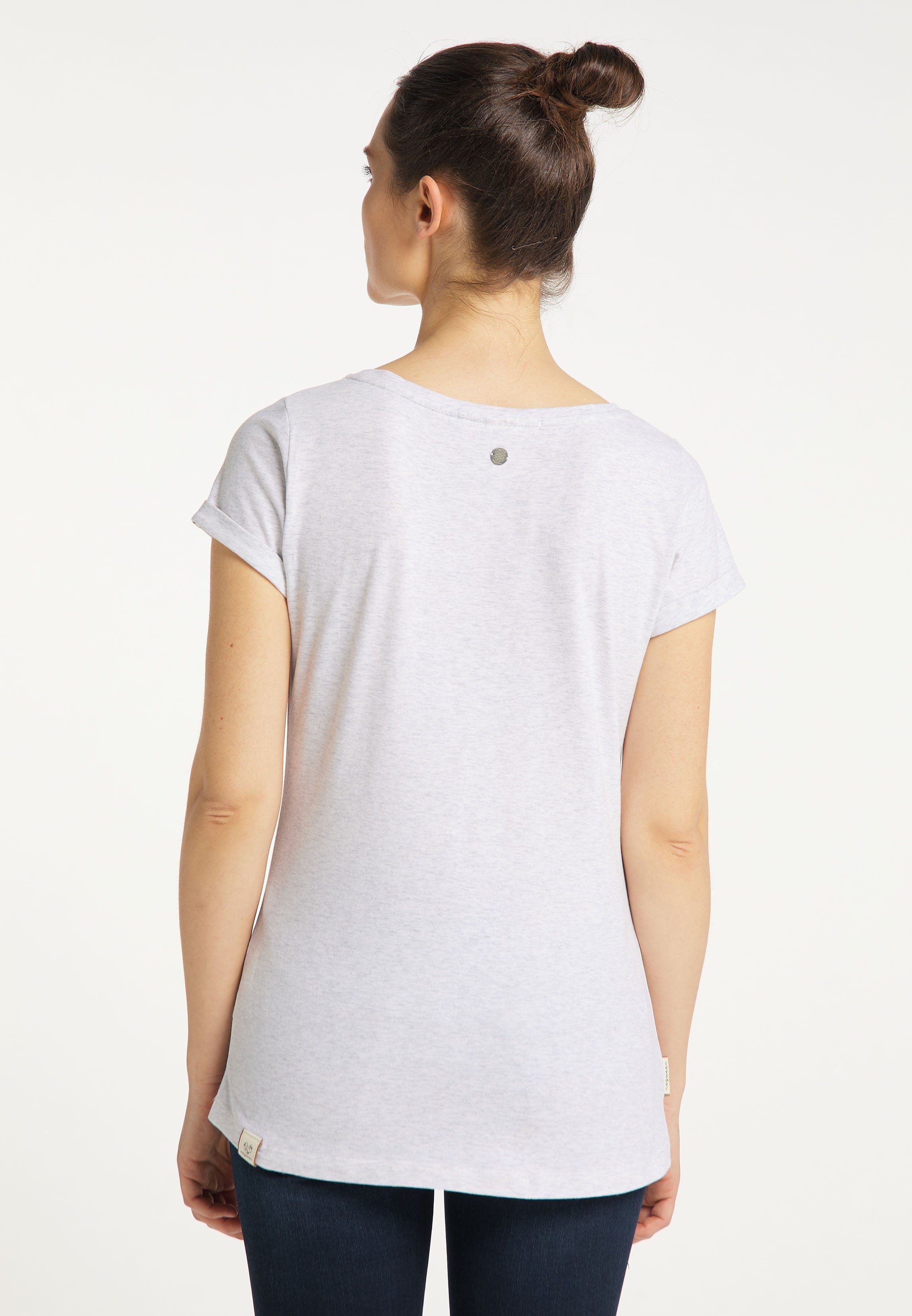 Vegane FLORAH PRINT & A Ragwear ORGANIC Nachhaltige Mode WHITE T-Shirt