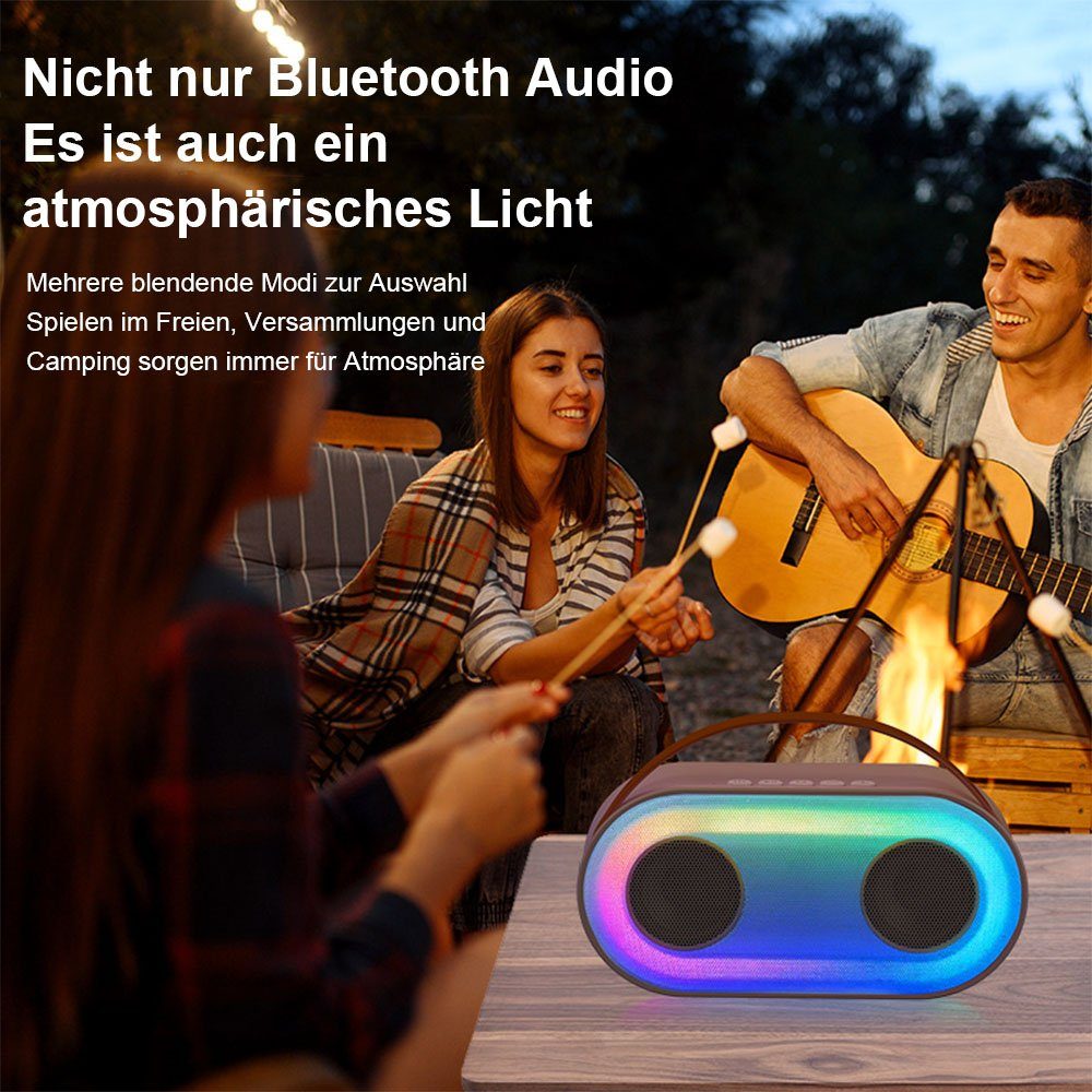 Rosa Bluetooth-Freisprechmikrofon-Mikrofon-Set Bluetooth-Lautsprecher Tragbares MOUTEN