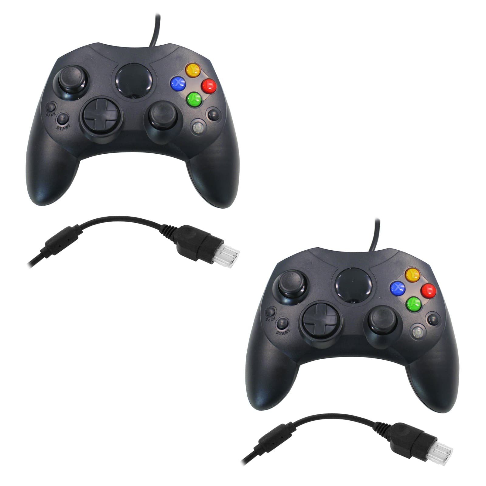 EAXUS Shock Gamepad für Original Xbox (2001) Controller (2 St., NICHT kompatibel mit Xbox 360, Xbox One oder Xbox Series S/X)