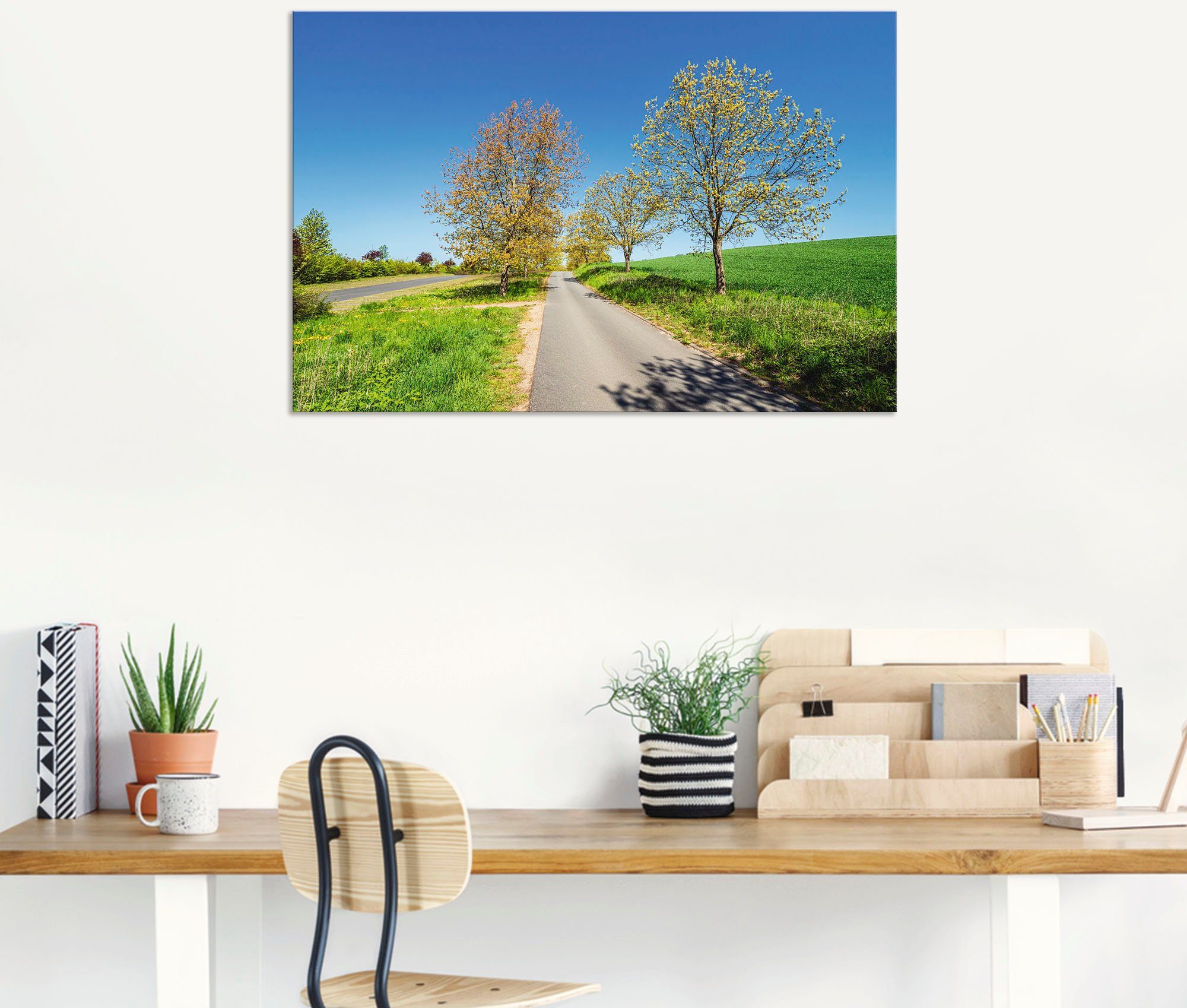 Artland Wandbild Straße als Leinwandbild, versch. St), Größen bei in Alubild, Baumbilder Kuchelmiß, oder Wiesen und Bäume Poster (1 & Wandaufkleber