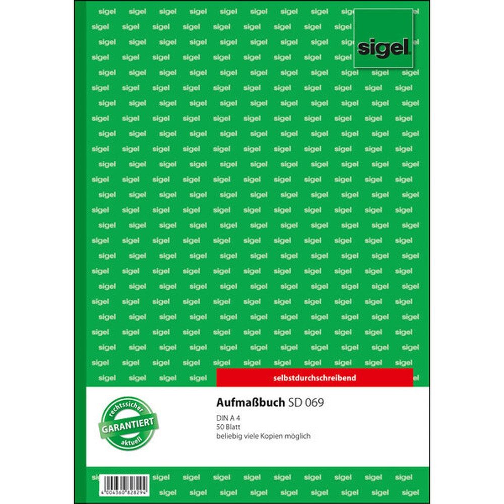 Sigel Formularblock Sigel Aufmaßbuch Formularbuch SD069