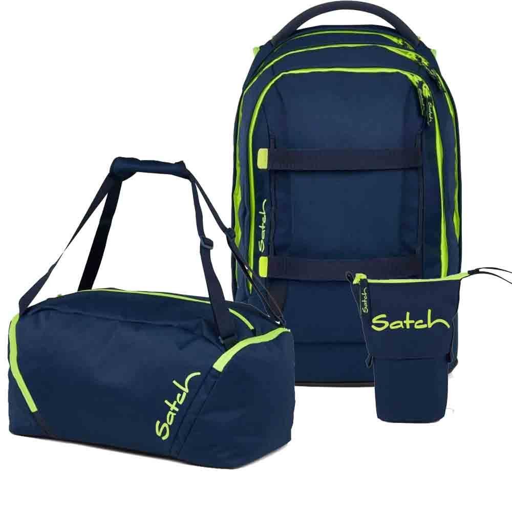 Satch Schulrucksack Pack (3tlg., inkl. Pencil Slider und Sporttasche)