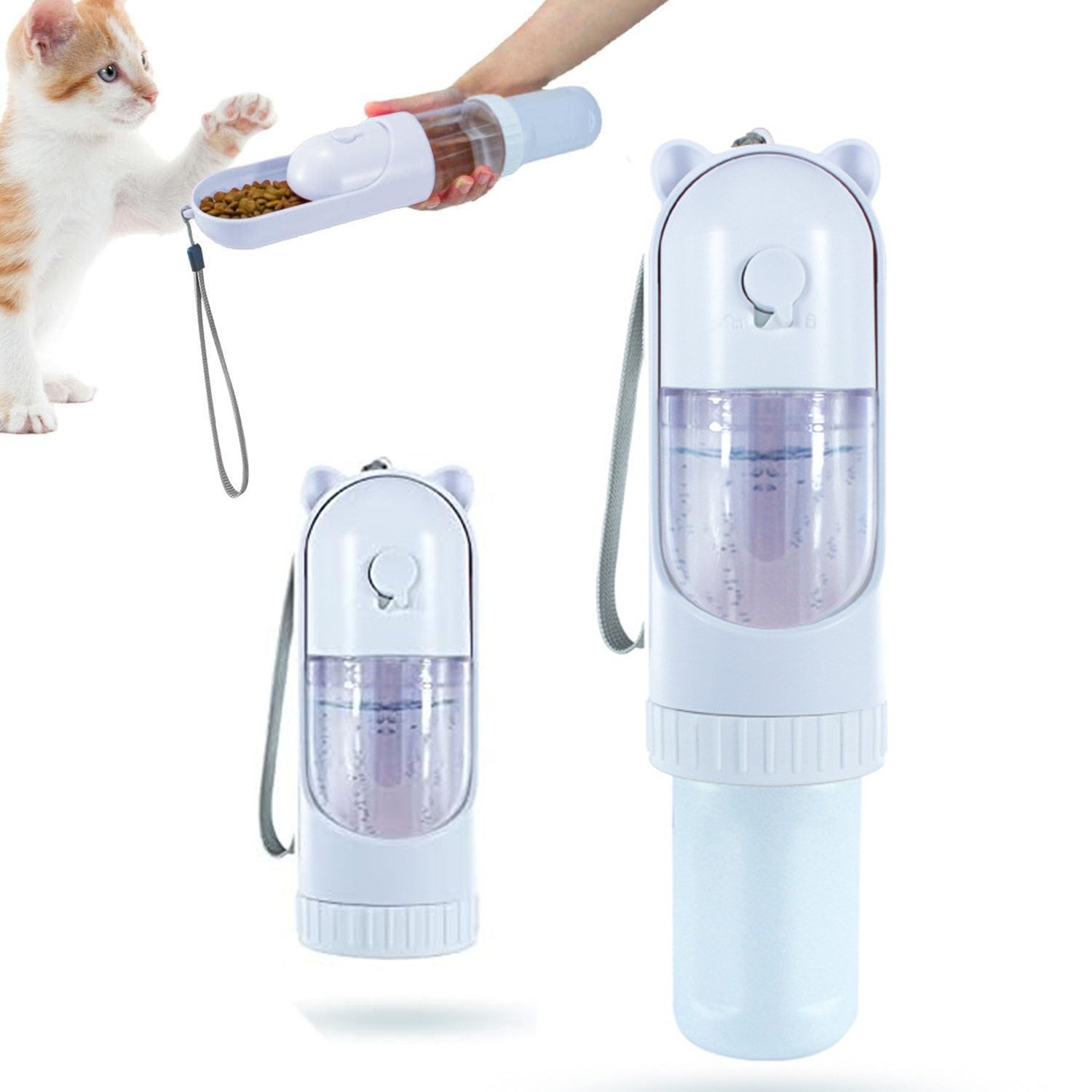 Reisenapf Tragbare Hundetrinkflasche Futterautomaten Weiß