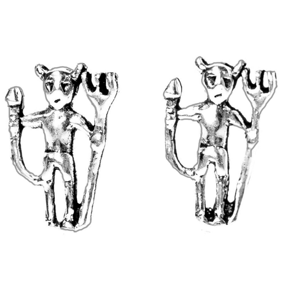 HOPLO Paar Ohrstecker Silberohrstecker Teufel Teufelchen Evil Ohrstecker Schmuck